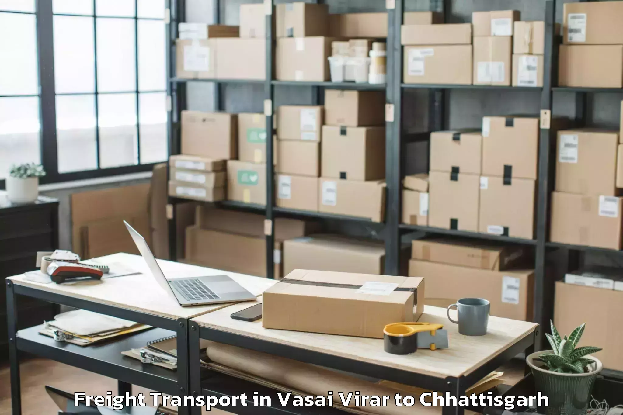 Hassle-Free Vasai Virar to Magneto The Mall Raipur Freight Transport